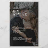 Budget foto overlay QR code bruiloft uitnodiging Flyer (Voorkant)