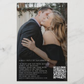 Budget foto overlay QR CODE trouwuitnodiging (Achterkant)
