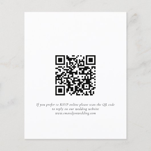 Budget foto Overlay QR Maaltijd keuzes Bruiloft RS (Achterkant)