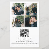 Budget foto overlay QR RSVP bruiloft uitnodiging (Achterkant)