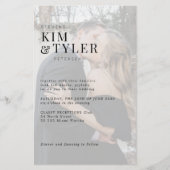 Budget foto overlay QR RSVP bruiloft uitnodiging (Voorkant)