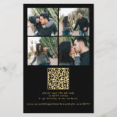 Budget foto overlay QR RSVP bruiloft uitnodiging Flyer (Achterkant)
