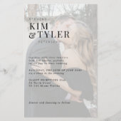 Budget foto overlay QR RSVP bruiloft uitnodiging Flyer (Voorkant)