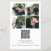 Budget foto overlay QR RSVP bruiloft uitnodiging Flyer (Achterkant)