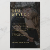 Budget foto-overlay QR RSVP trouwuitnodiging (Voorkant)