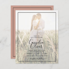 BUDGET Foto-overlay Terracotta HUWELIJK Uitnodigin