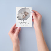 Budget Foto-overlay Welkom Geboorteaankondiging Flyer (Hand)