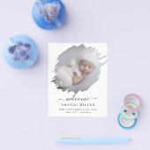 Budget Foto-overlay Welkom Geboorteaankondiging Flyer (Enkel)