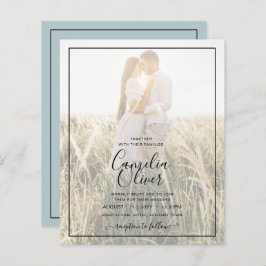 BUDGET Foto-overlay Zeeglas Salie Huwelijksuitnodi