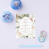 Budget Foto Pampas Grass Boho Wedding Flyer (Enkel)