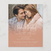 Budget foto QR Boho Terracotta bruiloft uitnodigen (Voorkant)