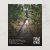 Budget foto QR Code Bruiloft uitnodiging Flyer (Achterkant)