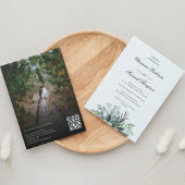 Budget foto QR Code Bruiloft uitnodiging Flyer
