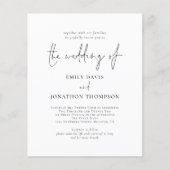 Budget Foto QR Code Elegant Script Wedding Uitnodi (Voorkant)