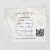 Budget foto QR CODE elegante trouwkaart save the d (Achterkant)