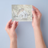 Budget foto QR CODE elegante trouwkaart save the d Flyer (Hand)