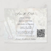 Budget foto QR CODE elegante trouwkaart save the d Flyer (Achterkant)