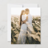 BUDGET FOTO QR CODE Huwelijksuitnodiging RSVP Deta (Achterkant)