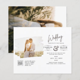 BUDGET FOTO QR CODE Huwelijksuitnodiging RSVP Deta