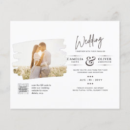 BUDGET FOTO QR CODE Huwelijksuitnodiging RSVP Deta Flyer