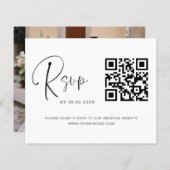 Budget Foto QR Code RSVP Weddenschap Website (Voorkant / Achterkant)
