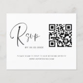 Budget Foto QR Code RSVP Weddenschap Website (Voorkant)
