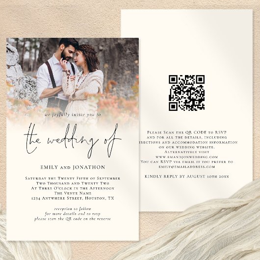 Budget Foto QR Code Script Cream Weddenschap Uitno