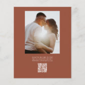 Budget foto QR Code Terracotta Vrijgezellenfeest Flyer (Achterkant)