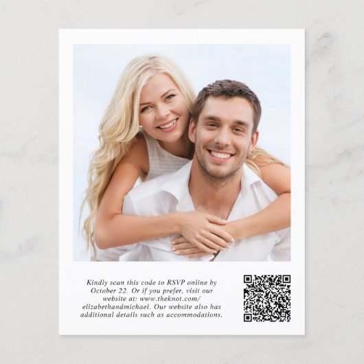Budget Foto QR Code Weddenschappen Reception Uitno (Achterkant)