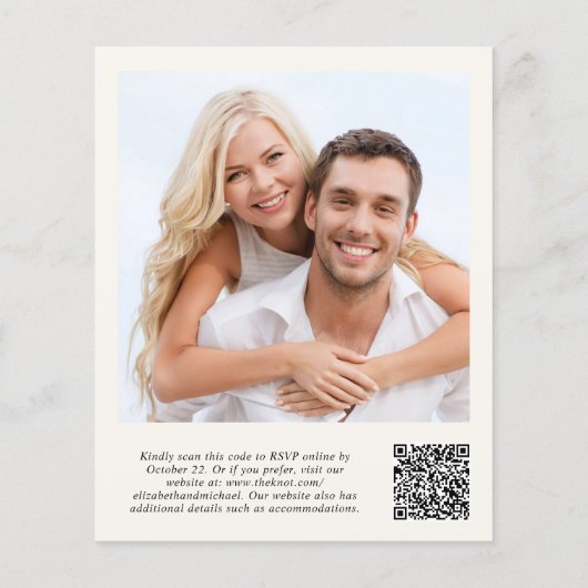 Budget Foto QR Code Weddenschappen Reception Uitno (Achterkant)
