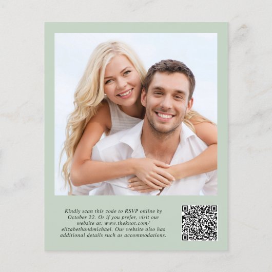 Budget Foto QR Code Weddenschappen Reception Uitno (Achterkant)