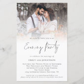 Budget Foto QR Code Wedding Evening Party Uitnodig (Voorkant)