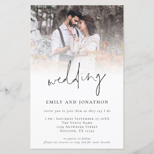 Budget Foto QR Informal Script Weddenschappen Uitn (Voorkant)