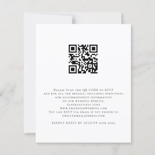 Budget Foto QR Wedding Evening Party (Achterkant)