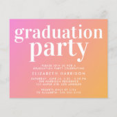 Budget foto Roze Graduation Party uitnodiging (Achterkant)