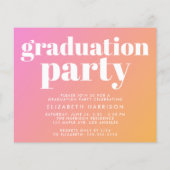 Budget foto Roze Graduation Party uitnodiging (Achterkant)