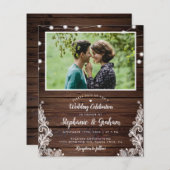 Budget Foto Rustic String Lights & Lace Wedding (Voorkant / Achterkant)