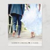 Budget Foto Sage Green Wedding Reception nodigt ui (Achterkant)