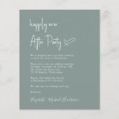 Budget Foto Sage Green Wedding Reception nodigt ui (Voorkant)