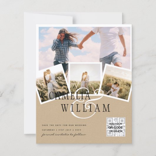 BUDGET FOTO Save Dates INVITIONS - gemengde kleure (Voorkant)