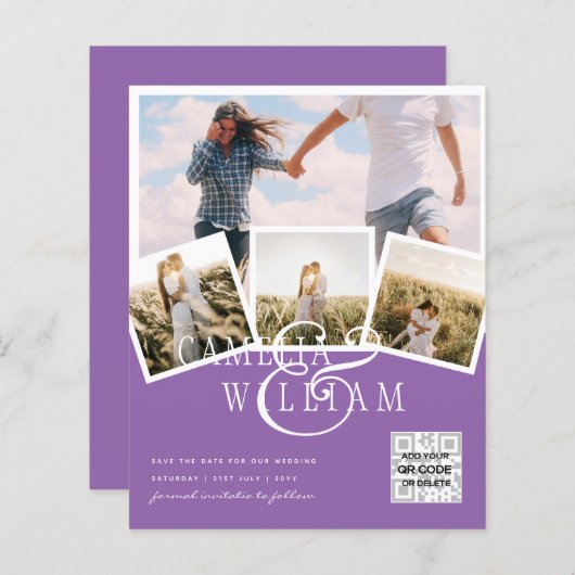 BUDGET FOTO Save Dates INVITIONS - gemengde kleure (Voorkant / Achterkant)