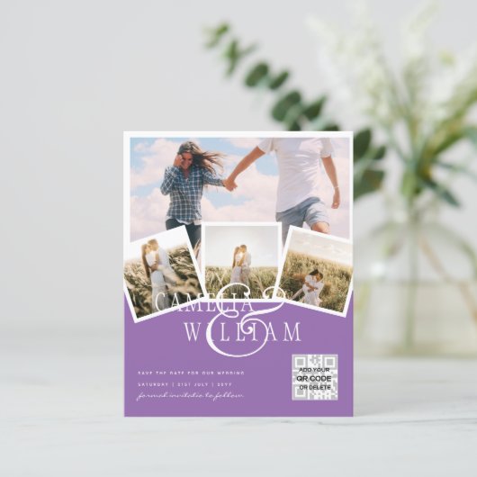 BUDGET FOTO Save Dates INVITIONS - gemengde kleure (Staand voorkant)