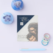 Budget Foto Save the Date BLAUWE QR Code RSVP Flyer (Enkel)