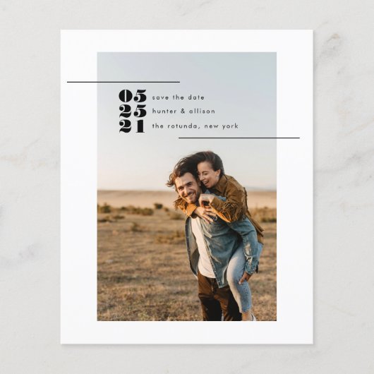 Budget Foto Save the Date Flyer (Voorkant)