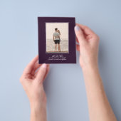 BUDGET Foto Save the Date Plum Paars Weddenschap Flyer (Hand)