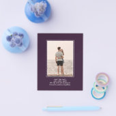 BUDGET Foto Save the Date Plum Paars Weddenschap Flyer (Enkel)