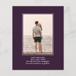 BUDGET Foto Save the Date Plum Paars Weddenschap Flyer