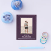 BUDGET Foto Save the Date Plum Paars Weddenschap Flyer (Enkel)
