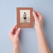 BUDGET FOTO Save the Date Terracotta Bruiloft Flyer (Hand)