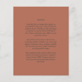 BUDGET FOTO Save the Date Terracotta Bruiloft Flyer (Achterkant)